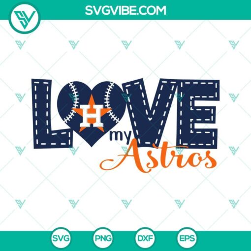 Houston Astros baseball design SVG download, PNG, DXF, and EPS cut files. Perfect for fans of the team.