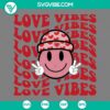 Retro smiley face SVG files for Valentine's Day, featuring love vibes and a nostalgic design. Ideal for downloading as PNG.