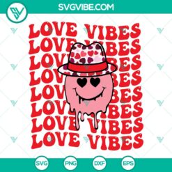 Smiley face Valentine SVG file with love vibes, perfect for Valentine's Day.