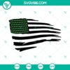 Lucky Clover American flag SVG file with patriotic Irish, shamrock US design for digital crafting projects.