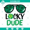 Lucky Dude, Clover Sunglasses, Little Irish, Kids St. Patrick's Day SVG images with festive designs for St. Patty's Day celebrations.