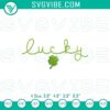 St. Patrick’s Day celebration embroidery design with lucky green 4-leaf clover. Perfect for holiday crafting projects.
