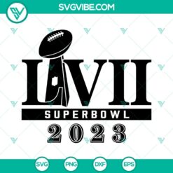 LVII Super Bowl 2023 SVG images featuring SuperBowl 57 design elements for digital use.