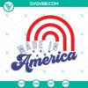 Patriotic SVG file with "Made in America" and 4th of July elements for Independence Day celebration.