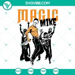 Magic Mike Michael Myers horror movie dancing SVG file for download, perfect for Halloween crafts and decor.