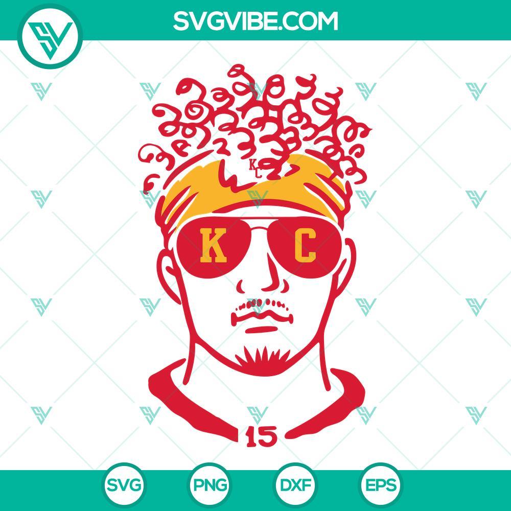 Mahomes SVG, 15 Chiefs SVG, Kansas City Chiefs SVG PNG DXF EPS Files For Cricut Mahomes and Kansas City Chiefs SVG design with 15 different files including PNG, DXF, and EPS formats for digital use.