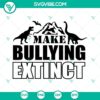 Bullying prevention dinosaur themed SVG image for Unity Day. Download to help stop bullying.