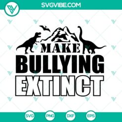 Bullying prevention dinosaur themed SVG image for Unity Day. Download to help stop bullying.