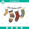 Christmas wishes SVG with socks design, perfect for holiday crafts. Merry Christmas SVG file for DIY projects.