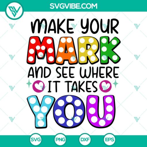 Happy Dot Day SVG images with polka dots design for download in PNG, DXF, EPS formats, ideal for crafting projects.