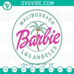 Malibu Beach Barbie embroidery designs, stylish Barbie machine file - perfect for craft projects and DIY sewing.
