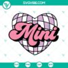 Disco ball heart SVG bundle featuring Mama and Mini design. Perfect for crafting projects.