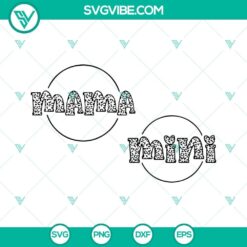 Leopard print Mama and Mini SVG files for download. Perfect for crafting with a trendy mini me theme.