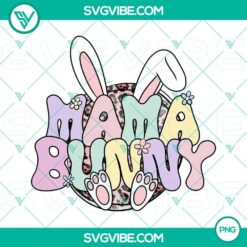 Mama Bunny and Leopard Mama Easter PNG designs for download. Great for Easter projects and crafts.