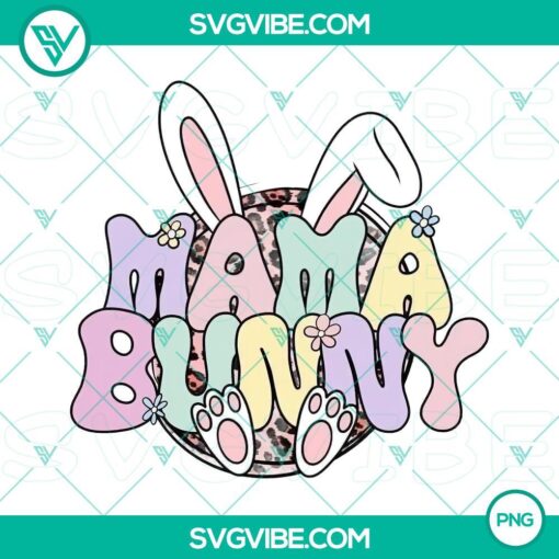 Mama Bunny and Leopard Mama Easter PNG designs for download. Great for Easter projects and crafts.