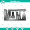 Checkered race mom design SVG file for download, includes PNG, DXF, EPS for cutting purposes. Great for racing enthusiasts.
