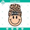 Mama Leopard Beanie Smiley Face SVG Images with Mama and Smiley Face designs, perfect for crafting projects and digital creations.
