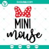 Mama Mouse, Mini Mouse, and Minnie Mouse SVG files for download. Mama and Mini design perfect for crafting projects.
