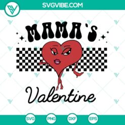 Retro heart SVG image perfect for Mama's and kids Valentine's projects, available for instant download. Great for crafting and DIY.