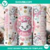 Marie Cat Cafecito Y Chisme 20oz tumbler wrap featuring a cute cat design, perfect for cat lovers and coffee enthusiasts.