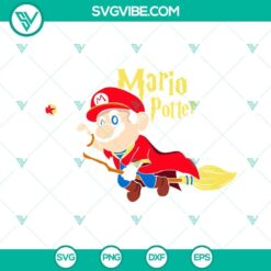 Mario Harry Potter SVG Files, Super Mario Bros SVG Image PNG DXF EPS