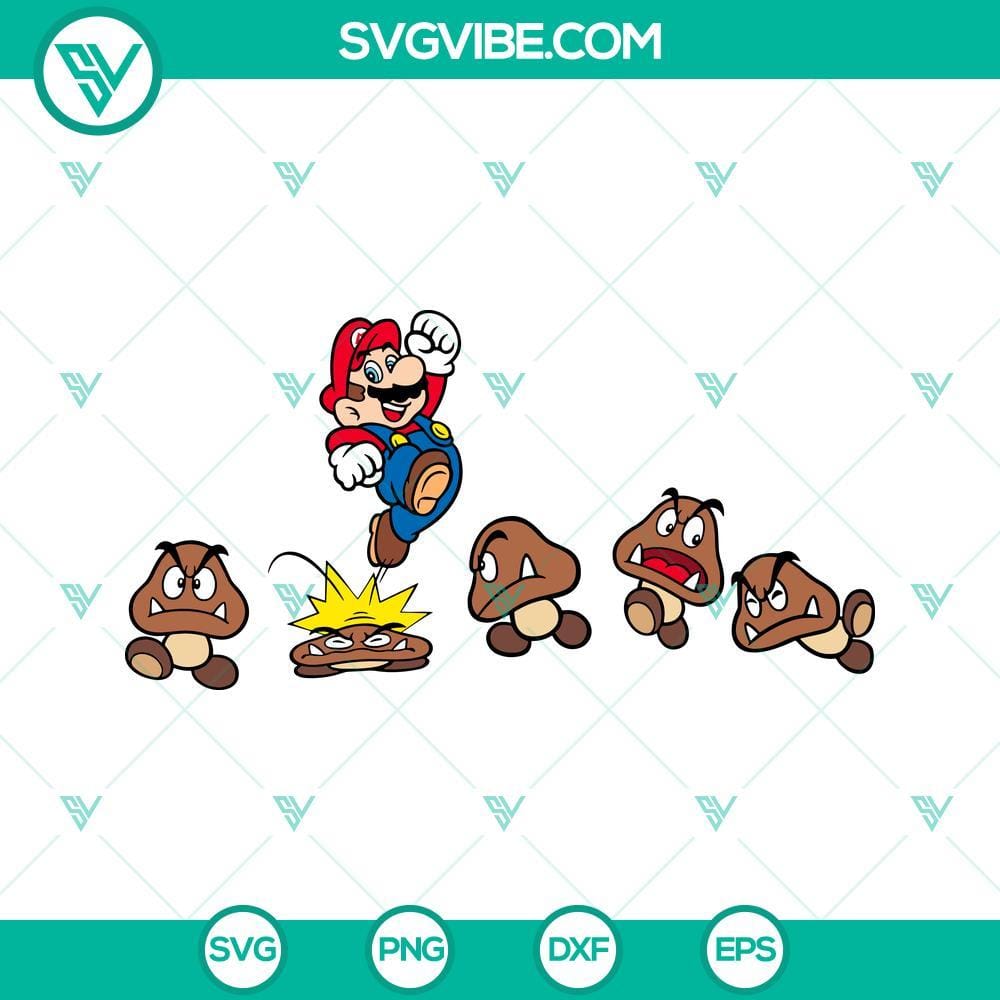 mario-jumping-on-goomba-svg-funny-super-mario-bros-svg-png-dxf-eps-digital-download-8-mockup.jpg Super Mario jumping on Goomba SVG files, funny Super Mario Bros designs for crafts, PNG and DXF formats.
