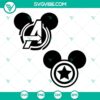 Marvel Mickey Mouse Ears SVG file with Avengers Endgame theme and Captain Marvel design for download.