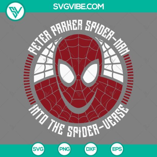 Spider Man Peter Parker SVG file for download in PNG EPS DXF format. Ideal for crafts and fan art projects.