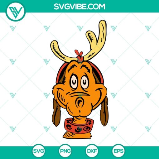 Max Dog and Grinch Dog themed SVG files for Merry Christmas celebration, festive pet designs.