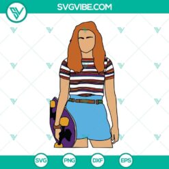 Max Mayfield Stranger Things SVG file with instant download in PNG, DXF, EPS formats. Stylish and trendy design for fans.