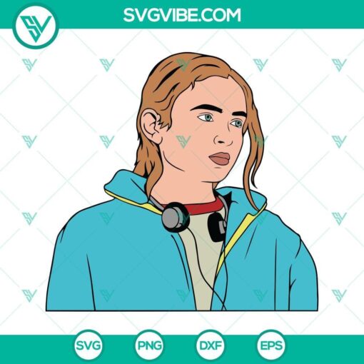 Max Mayfield Stranger Things Season 4 SVG design with PNG, DXF, EPS files included for crafting projects.