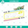 May The 4th Be With You SVG images featuring Baby Yoda for Disney Star Wars Day celebration. Downloadable Star Wars-themed design.