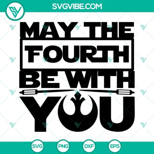 May The Fourth Be With You and Resistance Logo Star Wars themed SVG images for digital use.