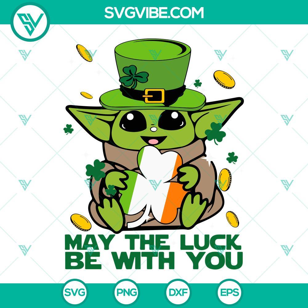 may-the-luck-be-with-you-svg-shamrock-irish-flag-svg-baby-yoda-star-wars-patricks-day-svg-leprechaun-hat-svg-png-dxf-eps-3-mockup.jpg May The Luck Be With You SVG files featuring Shamrock Irish Flag and Baby Yoda designs for crafting projects. Perfect for St. Patrick's Day.