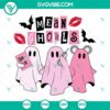 Mean Ghouls SVG with Cute Pink Ghost, Boo Book design inspired by Mean Girls movie. Perfect for Halloween crafts.