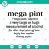 Mega Pint SVG file featuring Johnny Depp SVG images in PNG format for Happy Hour Anytime Hearsay design.
