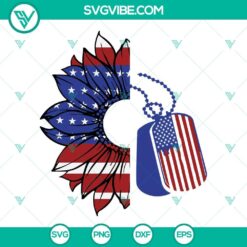 Sunflower American Flag design patriotic SVG for Memorial Day and 4th of July celebrations.