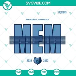 Memphis Grizzlies Playoffs 2023 NBA SVG File, NBA Playoffs 2023 SVG Files