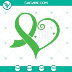Mental Health Awareness ribbon heart SVG file with "Fight The Stigma" design - perfect for raising mental health awareness campaigns.
