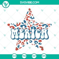 Leopard Merica 4th of July SVG design with USA theme, perfect for patriotic crafts and celebrations, available for instant download.