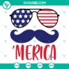 Patriotic Merica SVG design for Fourth of July celebrations with American flag colors and themes.