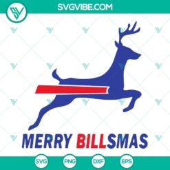 Buffalo Bills Christmas themed SVG file, perfect for Bills football fans, Billsmas design with festive elements.