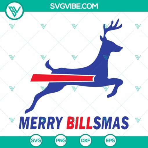 Buffalo Bills Christmas themed SVG file, perfect for Bills football fans, Billsmas design with festive elements.