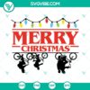 Merry Christmas Stranger Things themed SVG images featuring The Upside Down for Xmas celebrations. Downloadable design.