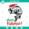 Merry Fishmas SVG file with a Christmas fish design, perfect for fishing lovers celebrating the holiday season.