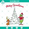 Merry Grinchmas SVG file featuring Grinch and Max, Christmas tree images in PNG format for download. Best Grinch SVG design.
