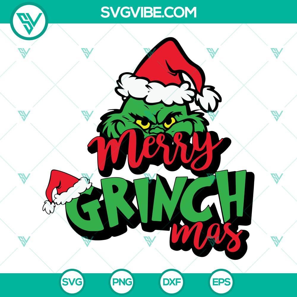 merry-grinchmas-svg-grinch-merry-christmas-svg-grinch-face-svg-png-dxf-eps-cut-file-4-mockup.jpg Grinch face Merry Christmas SVG files, festive holiday design for crafting projects.