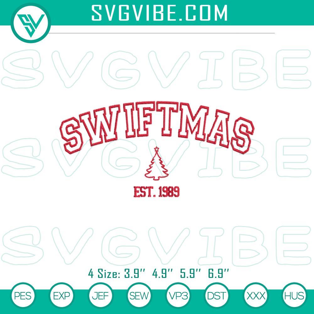 merry-swiftmas-est-1989-embroidery-designs-taylor-swift-christmas-embroidery-design-files-mockup.jpg Swiftmas embroidery file featuring Taylor Swift Christmas design with festive elements like ornaments, snowflakes, and Swift's signature.