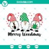 Merry Weedmas Gnomes SVG Download with Cannabis Gnomes for Christmas crafting.