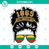 Juneteenth themed messy bun SVG download for celebrating Black heritage in 1865. Perfect for digital projects.